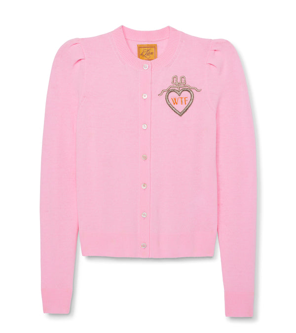 le lion Puff Sleeve Laursie Cardigan Sable Black