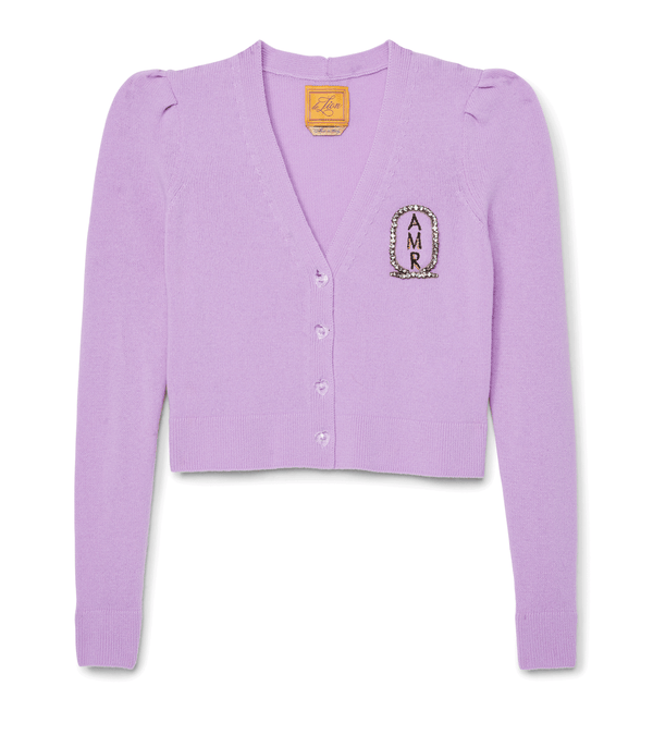 le lion Puff Sleeve Petite Cardigan Thistle