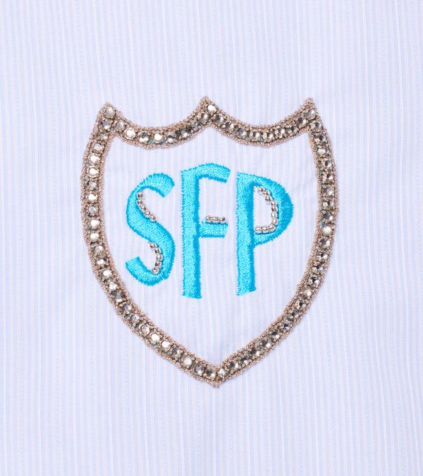 Le Lion Roseann Shirt Dandy White Stripe