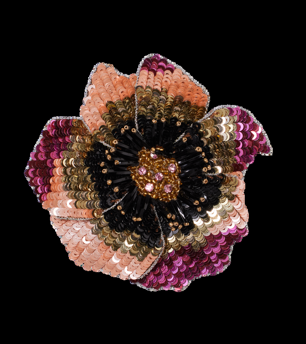 le lion Sequin Flower Pin