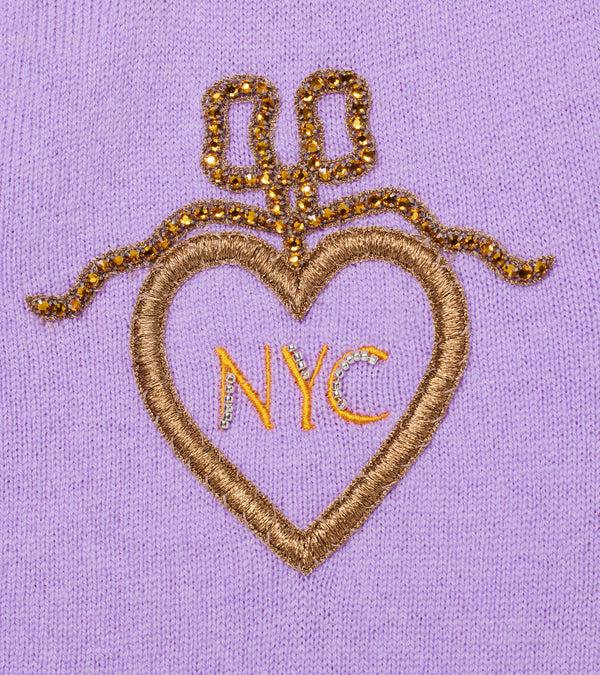 Le Lion Short Sleeve Laursie Cardigan Orchid