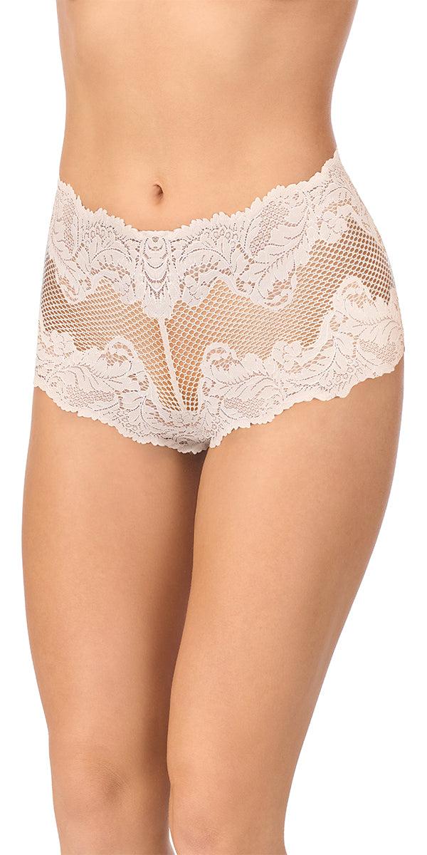 le mystere Lace Allure Boyshort - Soft Shell