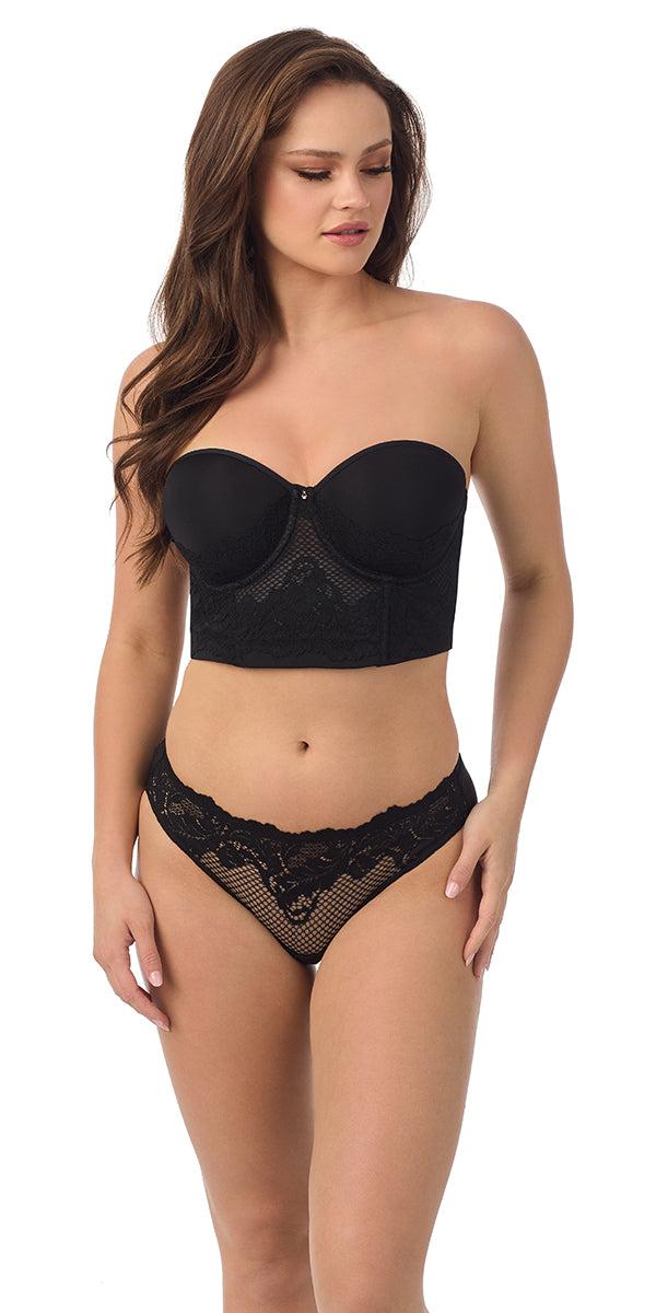 Le Mystere Lace Allure Bustier - Black