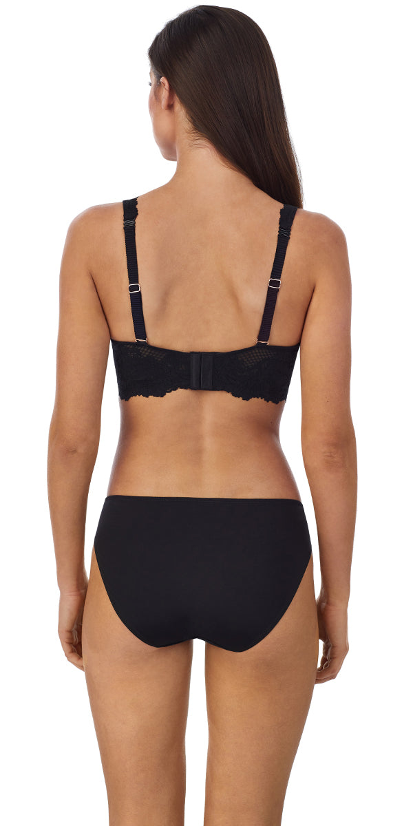 Le Mystere Lace Allure Longline Convertible - Black