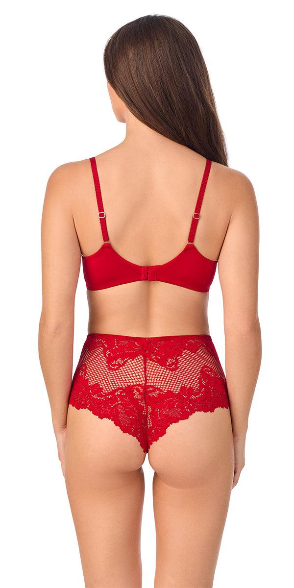 Le Mystere Lace Allure Unlined Bra - Crimson