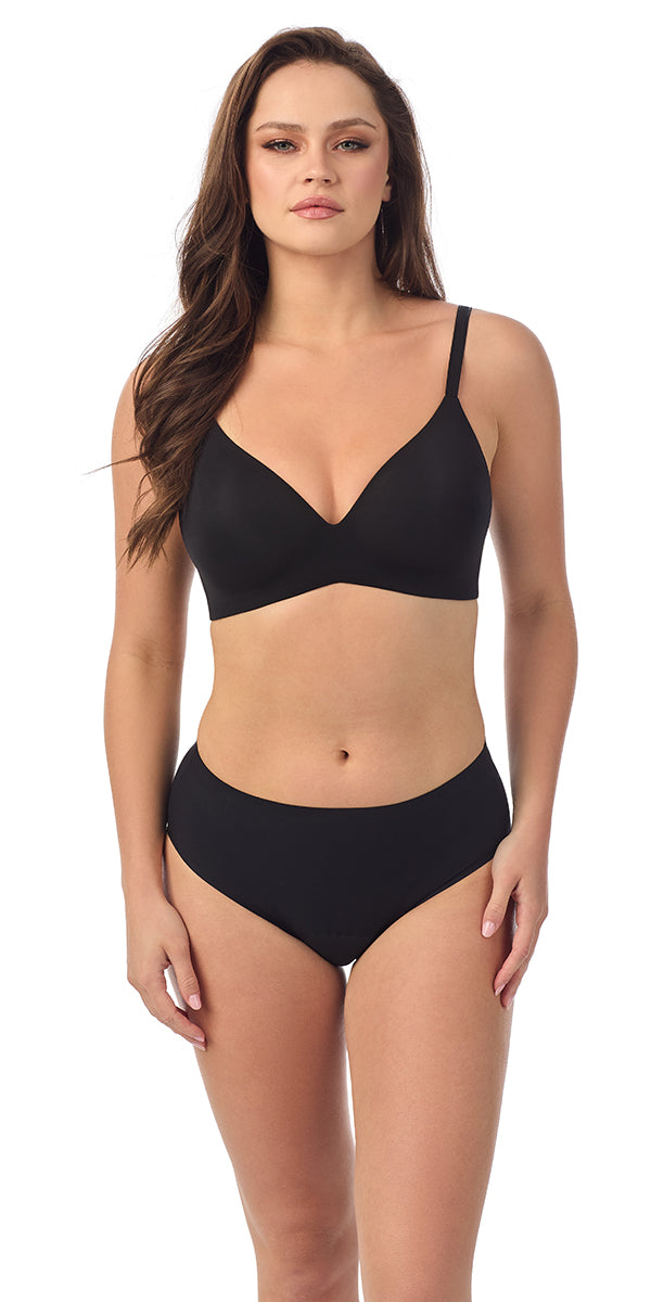 Le Mystere Second Skin Wireless Bra - Black