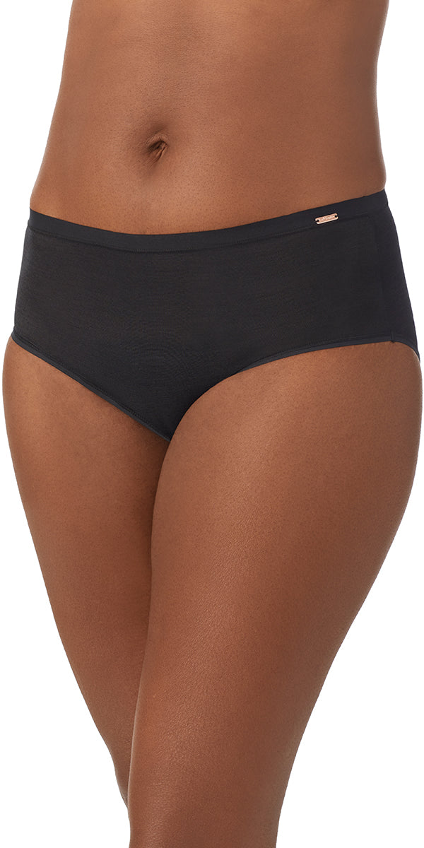 le mystere Shimmer Mesh Brief - Black