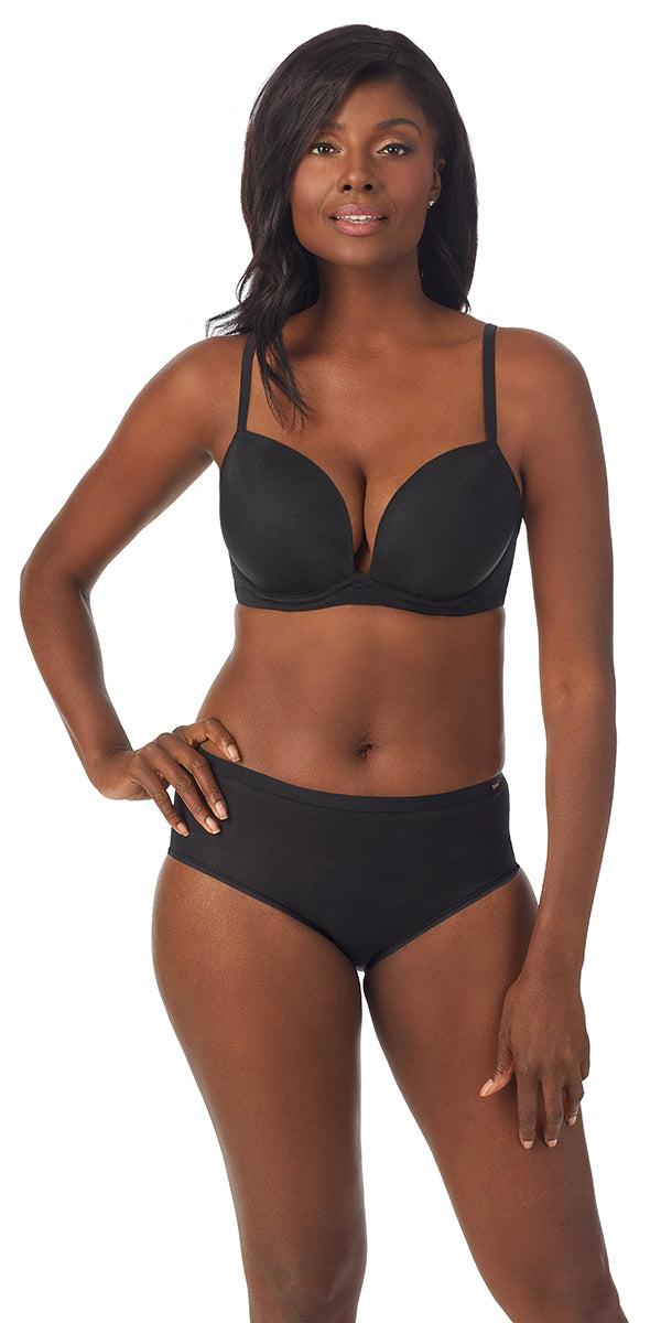 Le Mystere Shimmer Mesh Plunge - Black