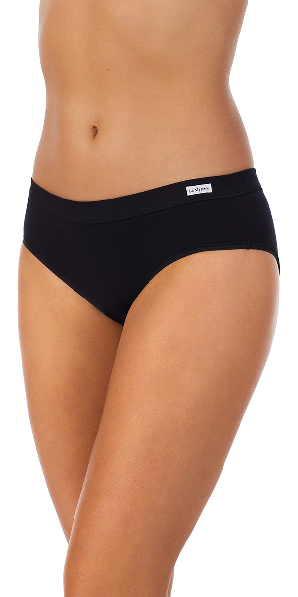 le mystere Signature Cotton Hipster - Black