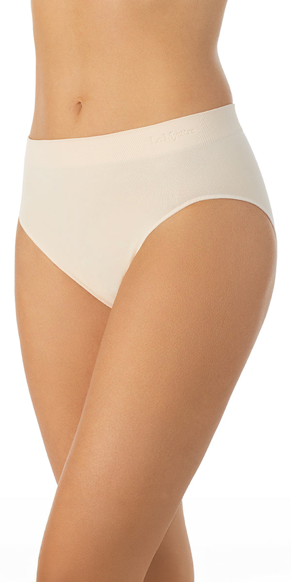 le mystere Seamless Comfort Hi Cut Brief- Soft Shell