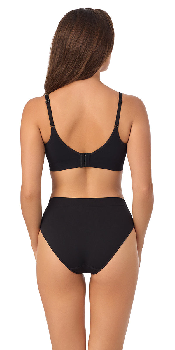 Le Mystere Seamless Comfort Nursing Bra With Removable Leak Proof Pads - Black