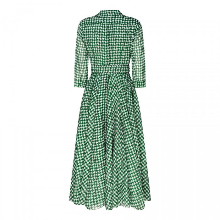 le noir cortina Aster abstract dogstooth shirt dress