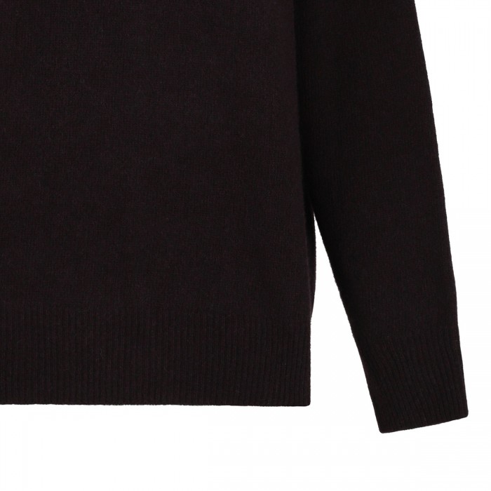 Le Noir Cortina Bordeaux Virgin Wool Hooded Sweater