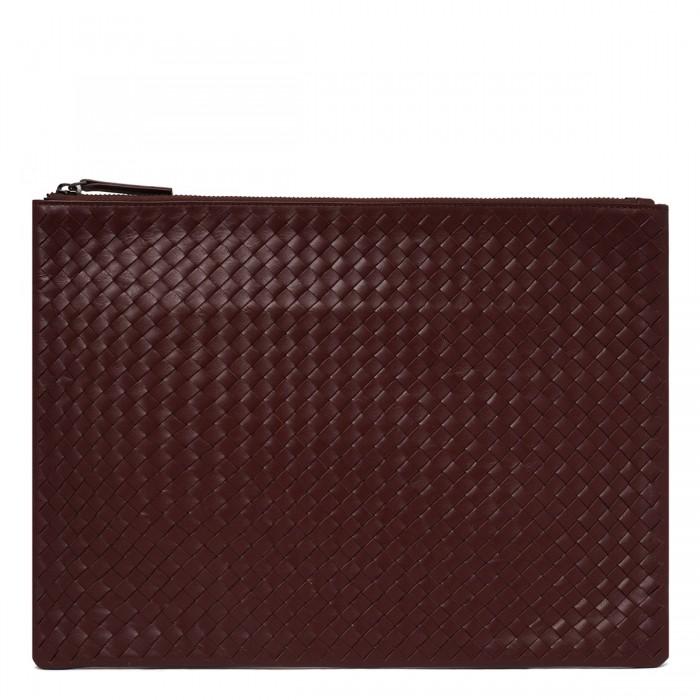 le noir cortina A4 leather pochette