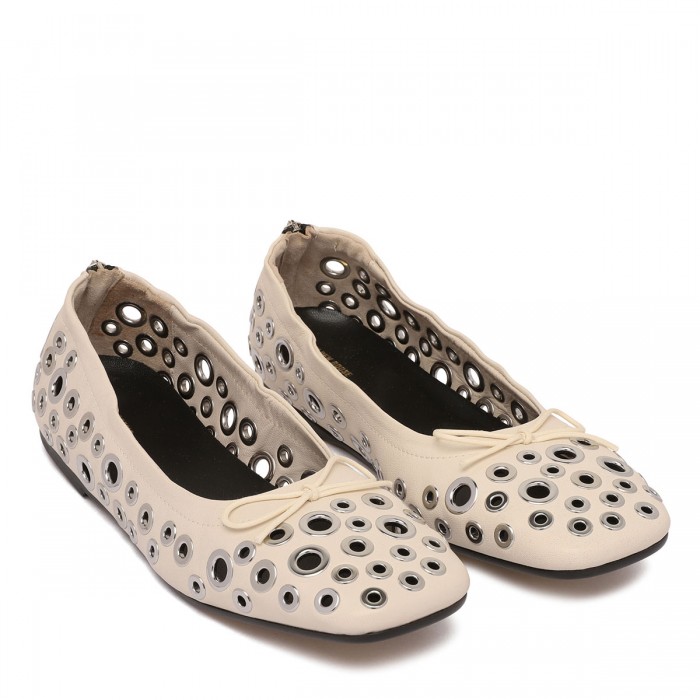 Le Noir Cortina Amy Leather Ballerinas