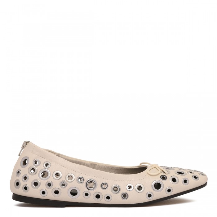 le noir cortina Amy leather ballerinas