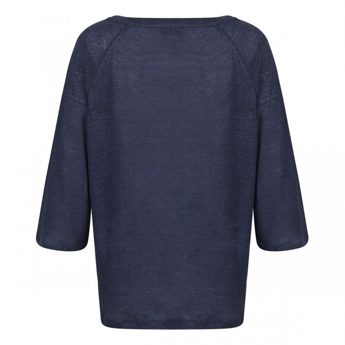 Le Noir Cortina April Marine Linen Top