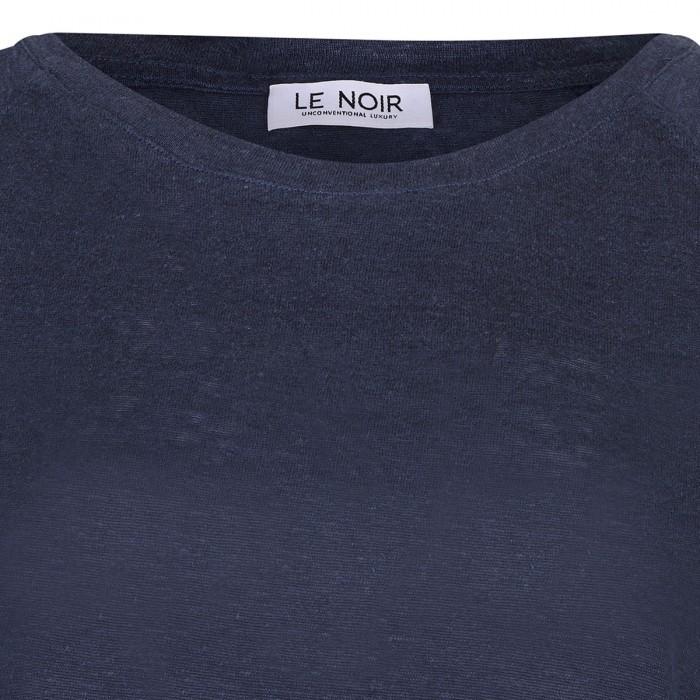 Le Noir Cortina April Marine Linen Top