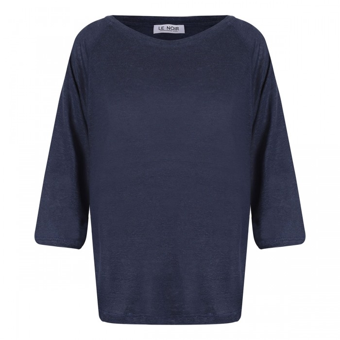 le noir cortina April marine linen top