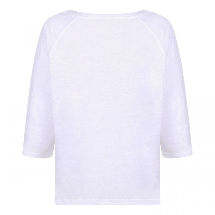 Le Noir Cortina April White Linen Top