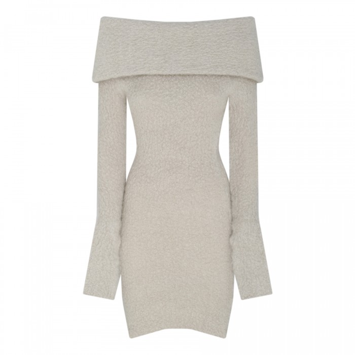 le noir cortina Aria off-the-shoulder dress