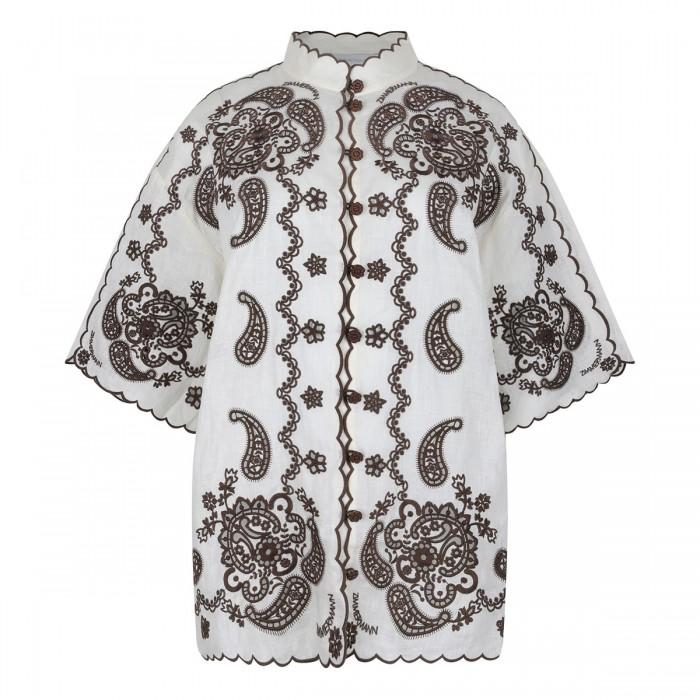 le noir cortina Ascension embroidered shirt