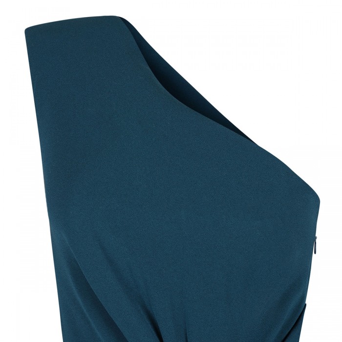 Le Noir Cortina Asymmetric Satin Crepe Maxi Dress