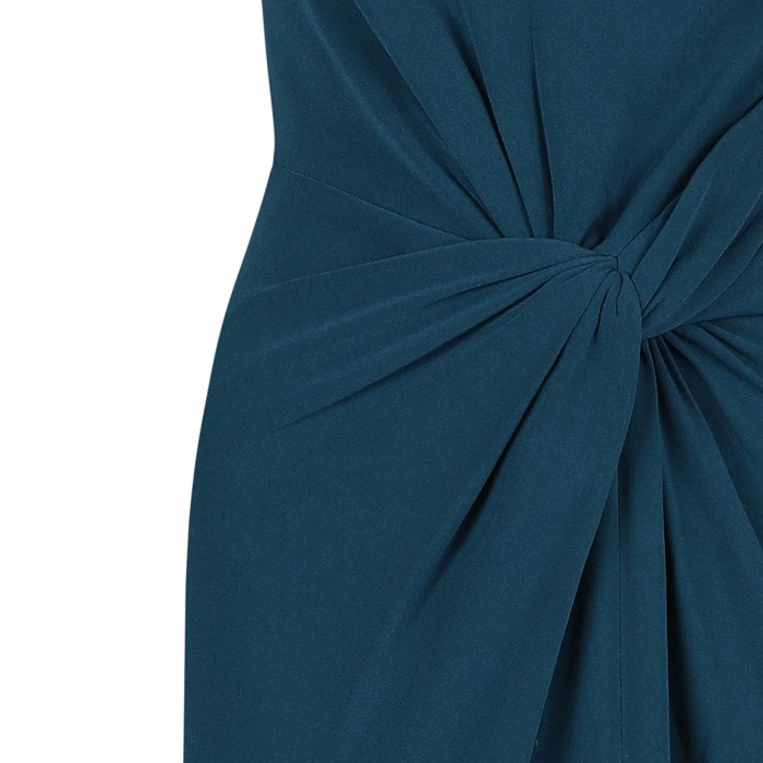 Le Noir Cortina Asymmetric Satin Crepe Maxi Dress