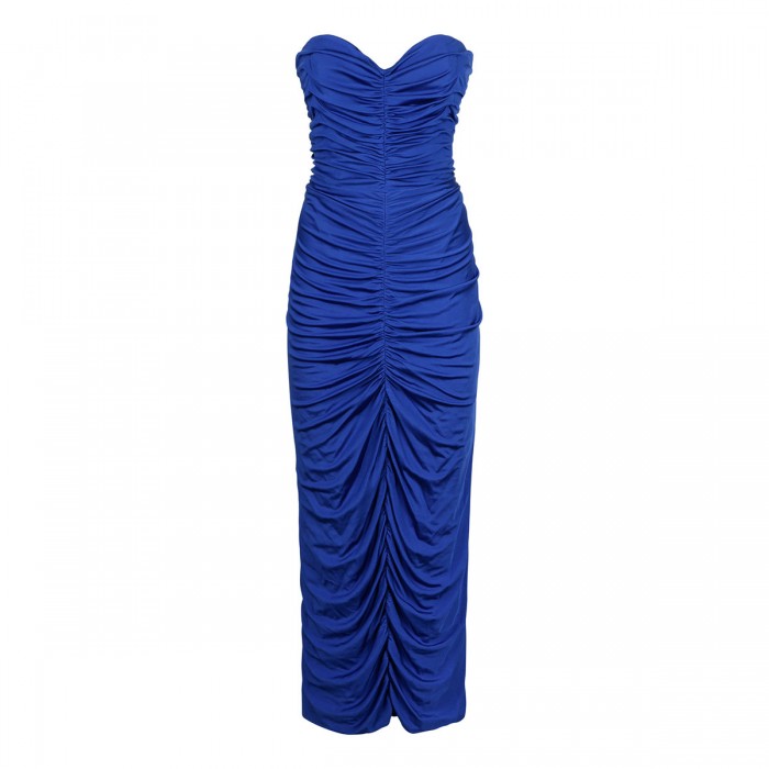 le noir cortina Aveline silk-blend jersey dress