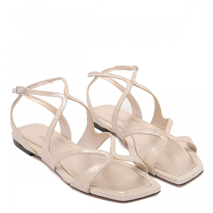 Le Noir Cortina Ayla Soft Gold Flat Sandals