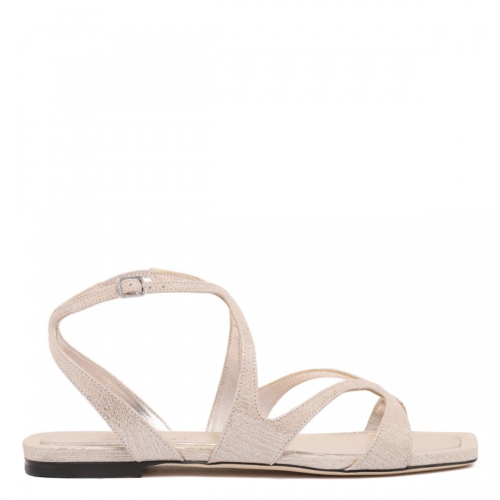 le noir cortina Ayla soft gold flat sandals