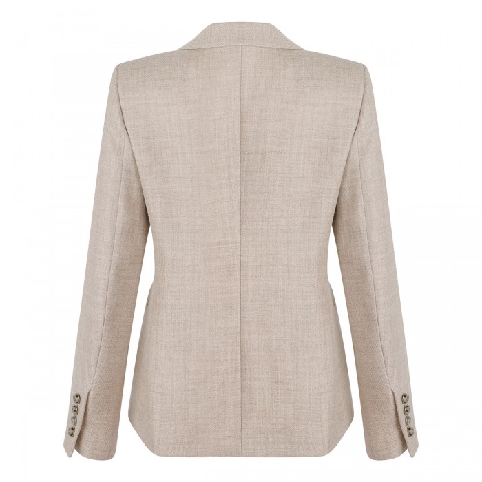 Le Noir Cortina Beige Virgin Wool Blazer