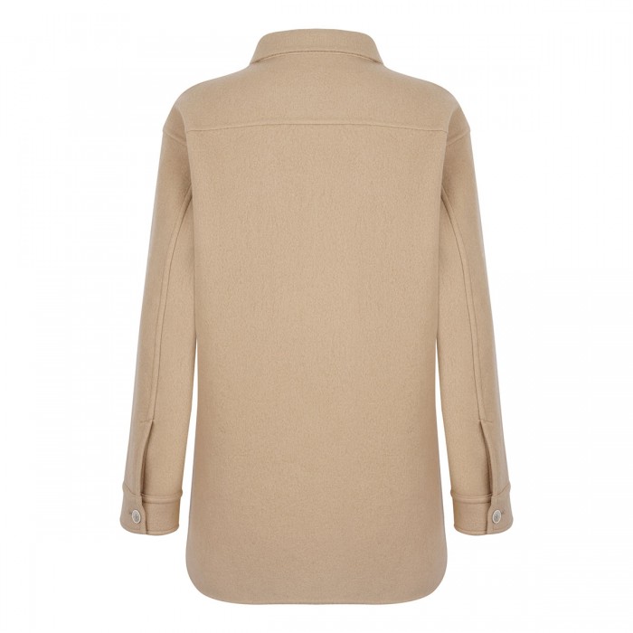 Le Noir Cortina Beige Wool Overshirt