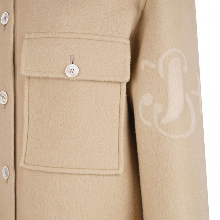 Le Noir Cortina Beige Wool Overshirt