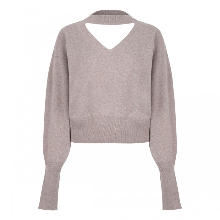 le noir cortina Beige wool sweater
