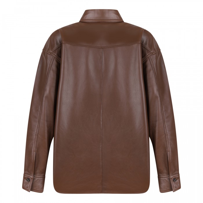 Le Noir Cortina Belty Leather Shirt