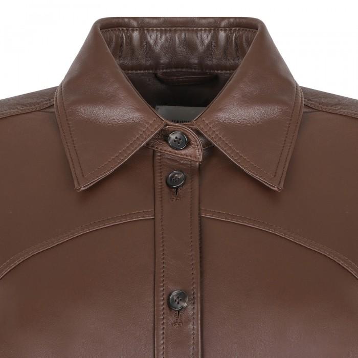 Le Noir Cortina Belty Leather Shirt
