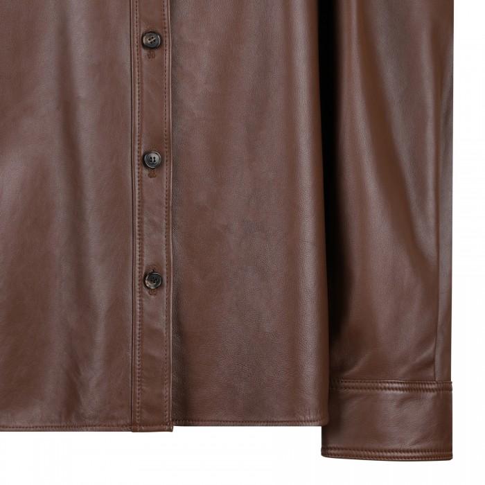 Le Noir Cortina Belty Leather Shirt