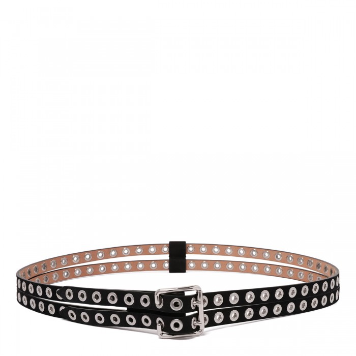 le noir cortina Biker double belt