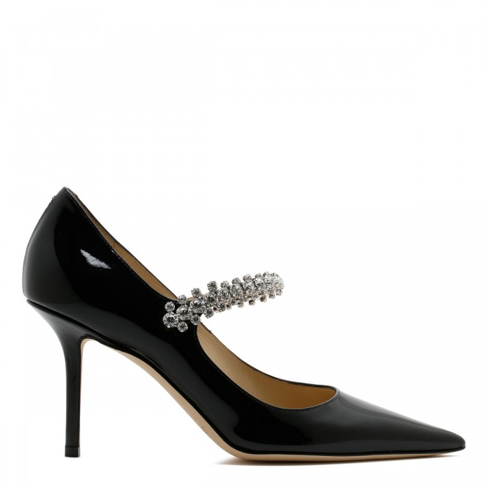 le noir cortina Bing 85 black patent pumps
