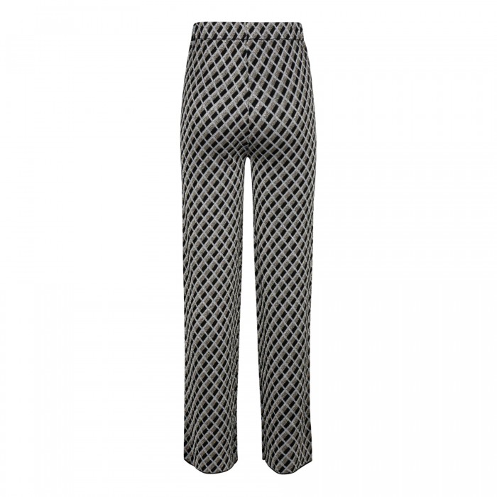 Le Noir Cortina Black And Gold Jacquard Pants