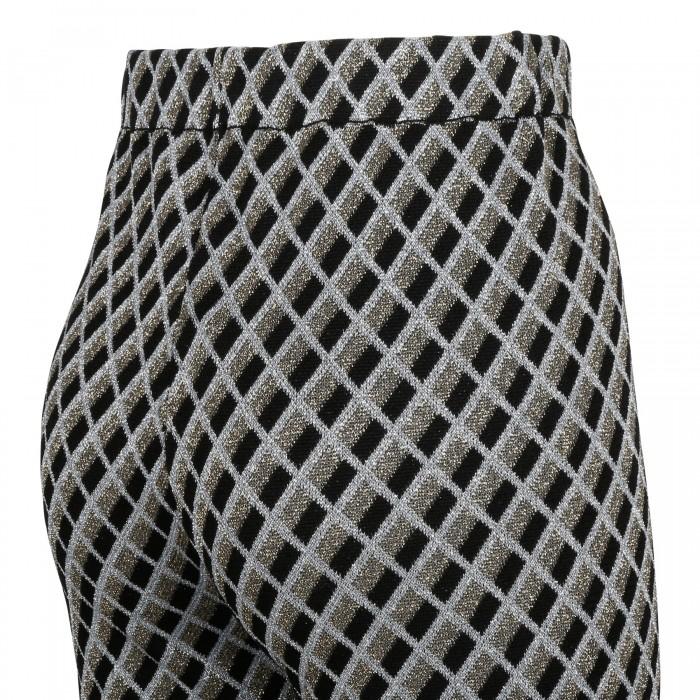Le Noir Cortina Black And Gold Jacquard Pants