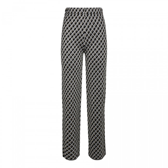 le noir cortina Black and gold jacquard pants