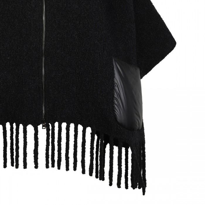 Le Noir Cortina Black Fringed Cape