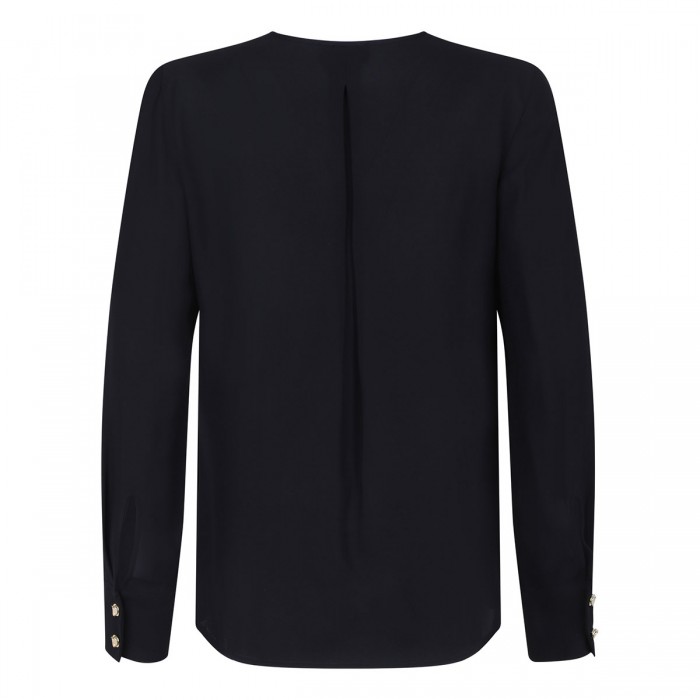 Le Noir Cortina Black Lace-up Blouse