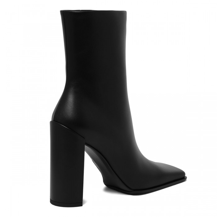 Le Noir Cortina Black Leather Ankle Boots