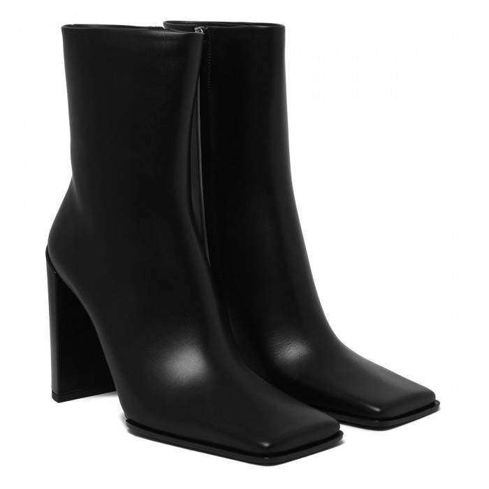 Le Noir Cortina Black Leather Ankle Boots