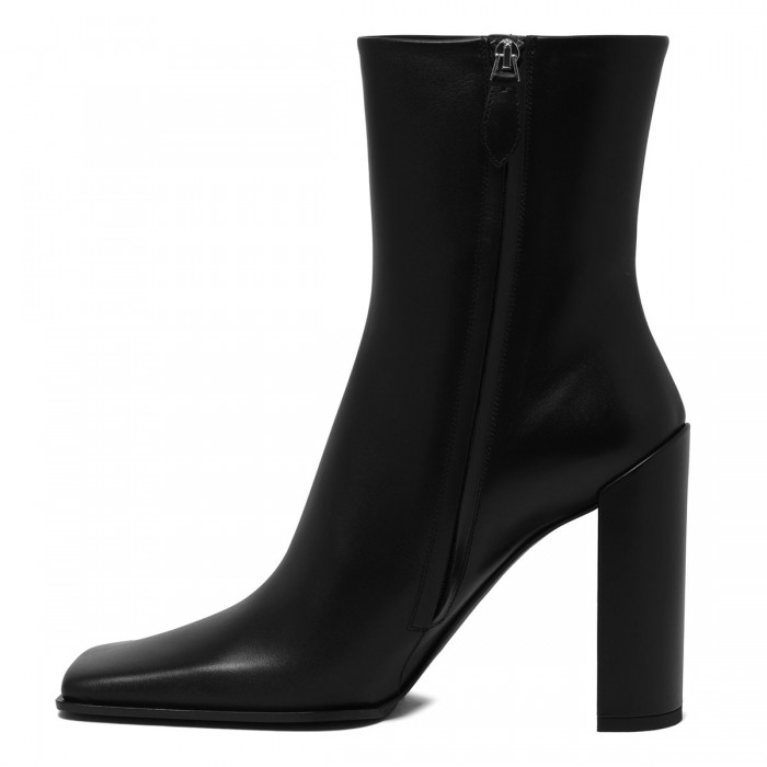 Le Noir Cortina Black Leather Ankle Boots