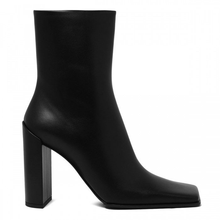 le noir cortina Black leather ankle boots