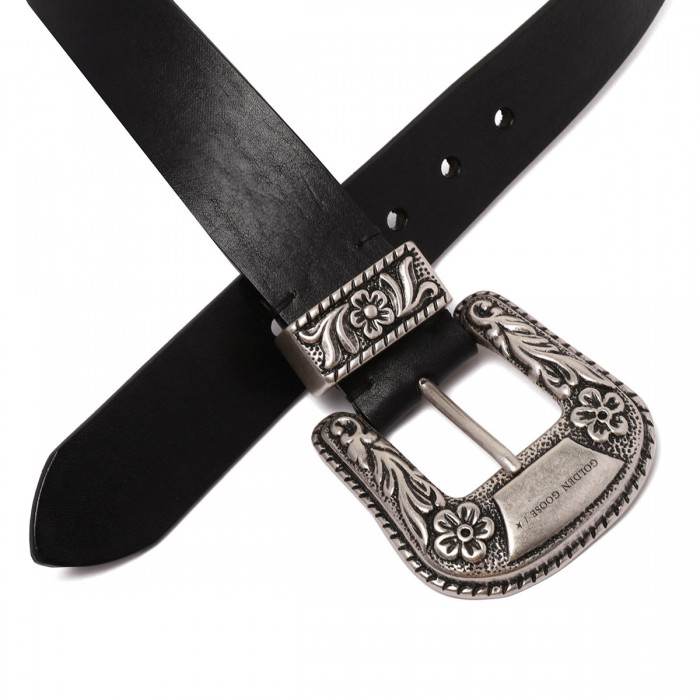 Le Noir Cortina Black Leather Belt